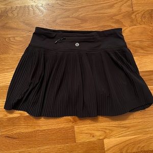 Black mini pleated lululemon tennis skirt. Size 2.